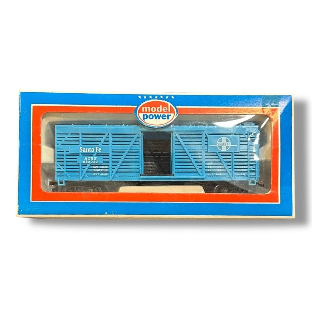 Model Power Santa Fe Blue Boxcar